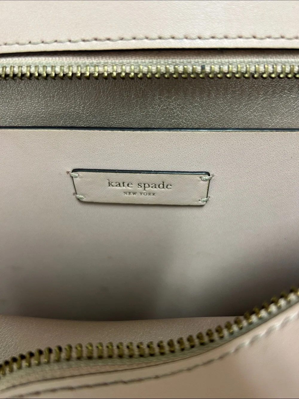 kate spade blush scallop-edge leather tote